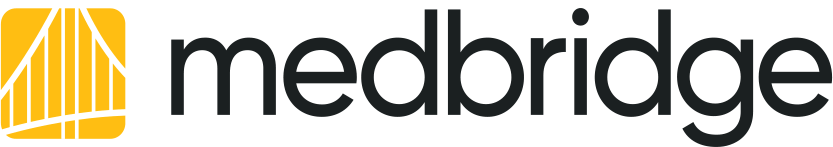 MedBridge logo with yellow and white lines on the left and "medbridge" in bold black lowercase on the right.